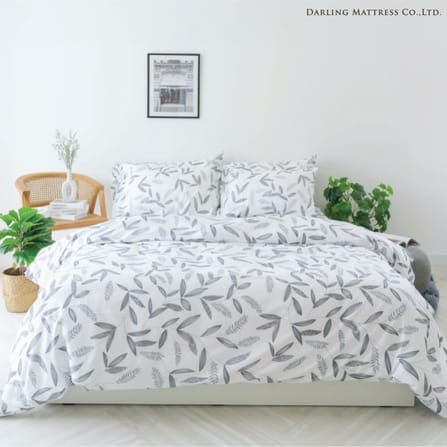 ชุดผ้าปูผ้านวม 3.5 ฟุต DARLING MATTRESS รุ่นลายดอกไม้ ลายลีฟ_8
